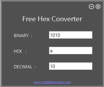Image 0 for Free Hex Converter