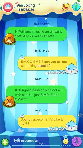 Image 0 for GO SMS PRO PULULU THEME