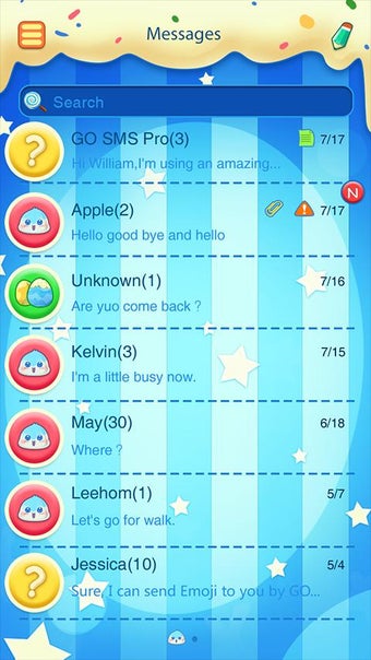 Image 1 for GO SMS PRO PULULU THEME