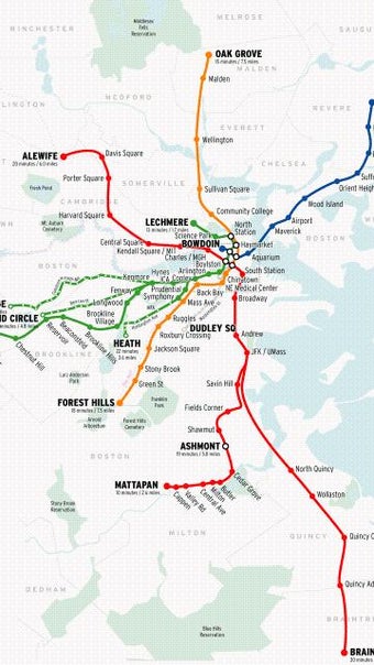 Image 1 for Boston Subway Map
