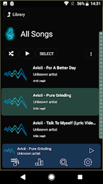 Image 1 for Poweramp skin platinum v3