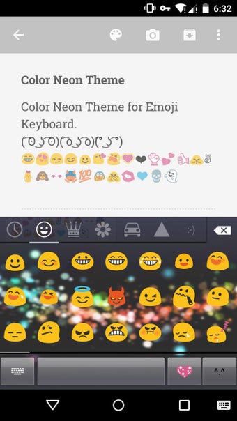 Imagen 1 para Color Neon Love Emoji Key…