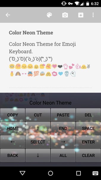 Imagen 0 para Color Neon Love Emoji Key…