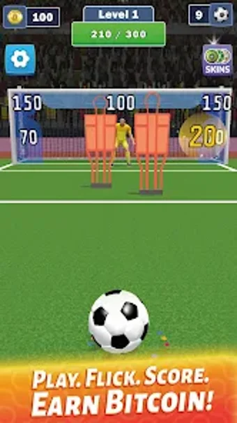 Image 0 for Bitcoin Goal Flick: Earn …