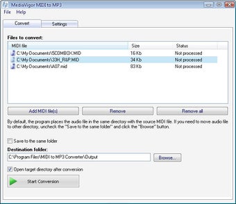 Image 0 for MIDI to MP3 Converter