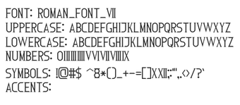 Image 0 for Roman Font 7