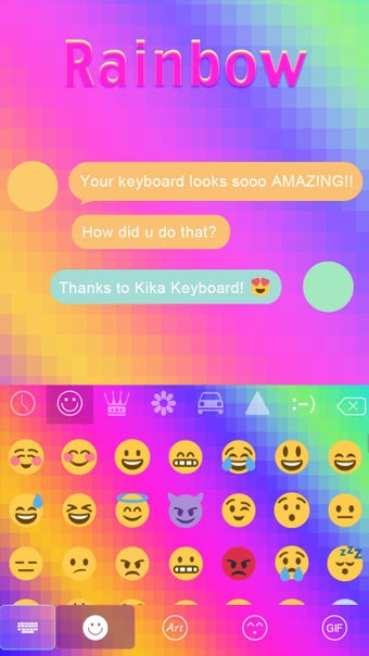 Imagen 1 para Rainbow Kika Keyboard The…