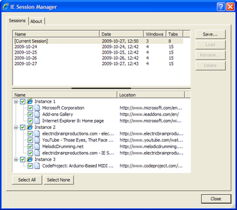 Imagen 0 para IE Session Manager