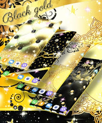 Image 0 for Black gold live wallpaper