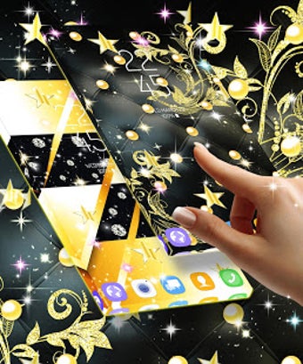 Image 1 for Black gold live wallpaper