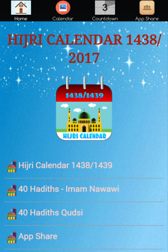 Imagen 0 para Hijri Calendar 1438/1439