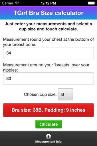 Imagen 0 para TGirl Bra Size Calculator