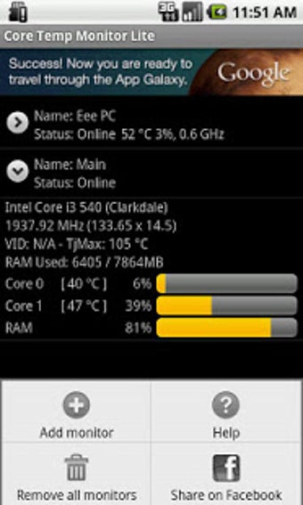 Imagen 1 para Core Temp Monitor Lite