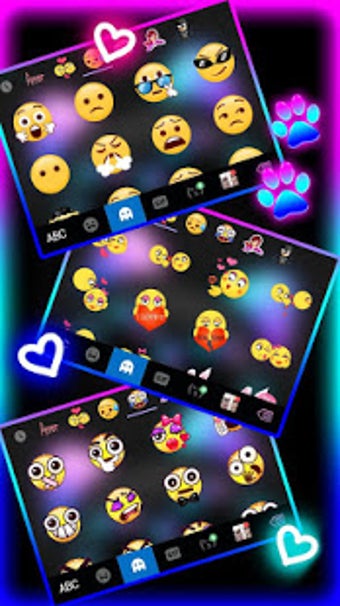 Image 3 for Black Neon Kitty Keyboard…