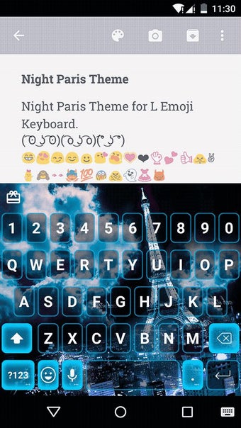 Imagen 2 para Night Paris Emoji Keyboar…