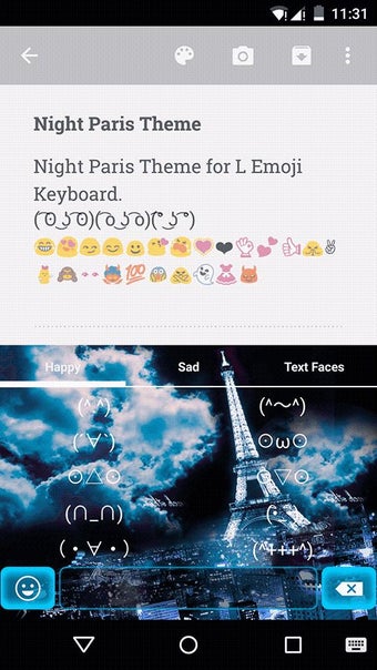 Imagen 1 para Night Paris Emoji Keyboar…