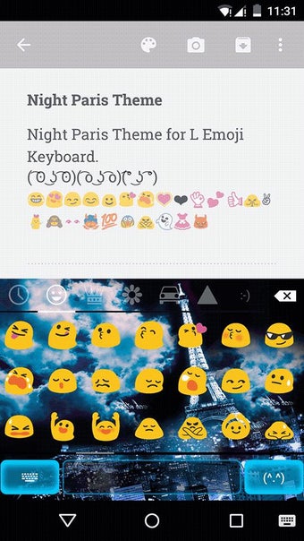 Imagen 0 para Night Paris Emoji Keyboar…