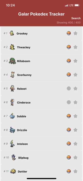 Image 1 for Galar Pokedex Tracker