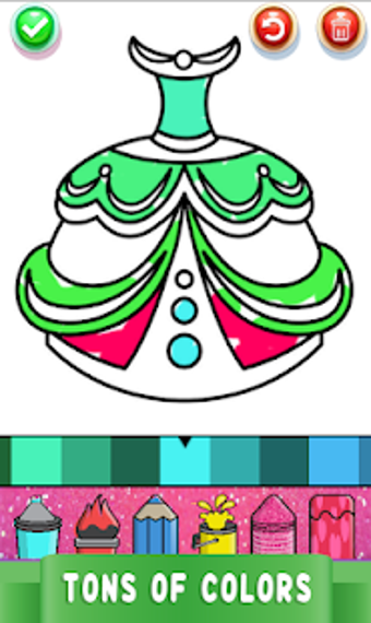 Image 1 for Dresses Coloring Book Gli…