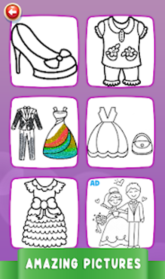 Image 2 for Dresses Coloring Book Gli…