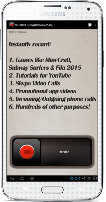 Image 0 for NO-ROOT Record Screen to …