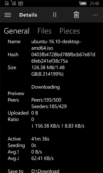 Image 1 for wTorrent for Windows 10