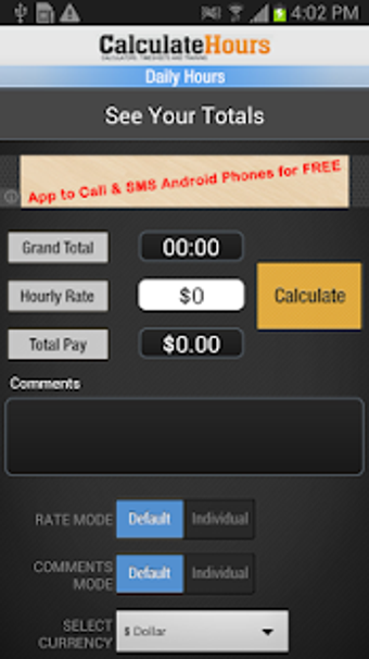 Image 1 for Calculate Hours Pro'