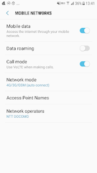 Imagen 1 para Network And Roaming Setti…