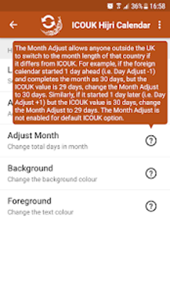 Imagen 1 para ICOUK Hijri Calendar Widg…