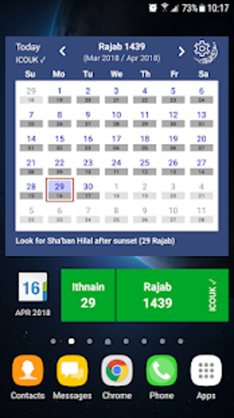 Image 1 for ICOUK Hijri Calendar Widg…