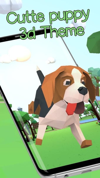 Image 2 for 3D Cute puppy theme&Lovel…