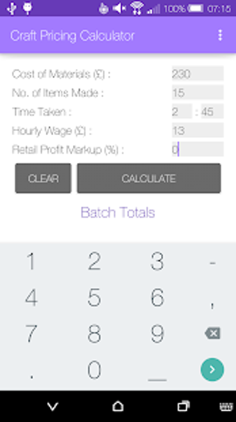 Image 1 for Craft Pricing Calculator
