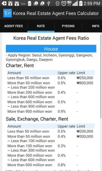 Image 1 for Korea RealEstate Fee by P…