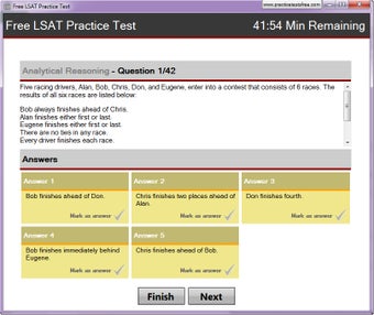Image 1 for Free LSAT Practice Test