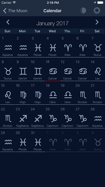 Image 0 for The Moon - Calendar phase…