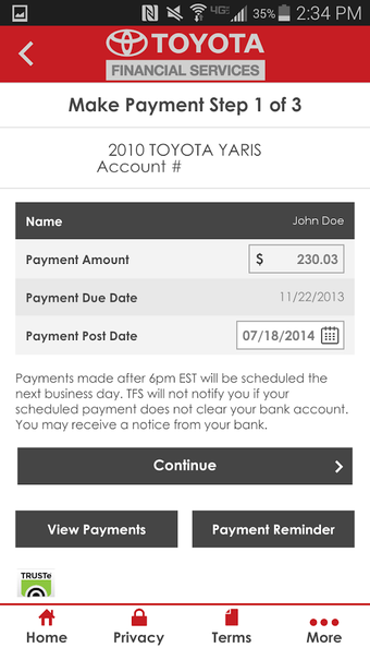 Image 7 for myTFS - Toyota Financial