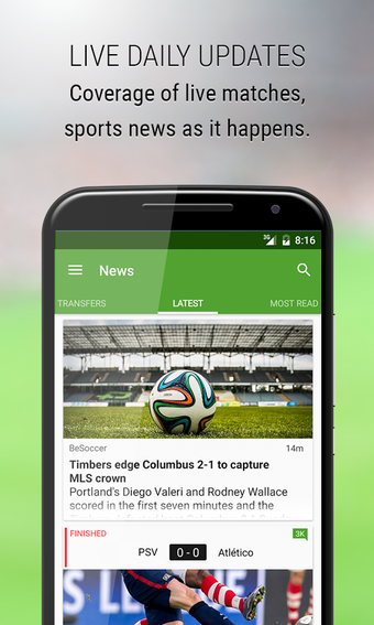 Imagen 0 para BeSoccer - Soccer Live Sc…