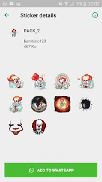 Imagen 1 para WAStickerApps- Pennywise …