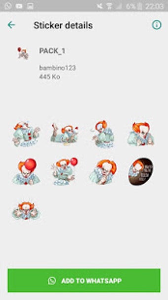 Image 0 for WAStickerApps- Pennywise …