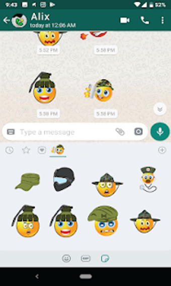 Imagen 1 para Army Emoji for WhatsApp
