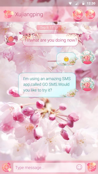 Image 2 for GO SMS PRO SAKURA FLORID …