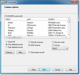 Image 0 for DBF Converter