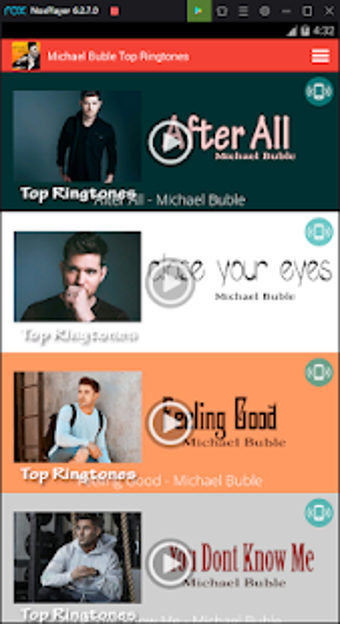 Image 0 for Michael Buble Top Rington…
