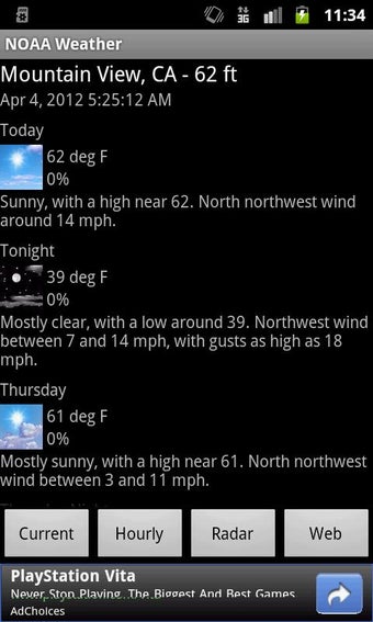 Imagen 1 para Unofficial NOAA Weather