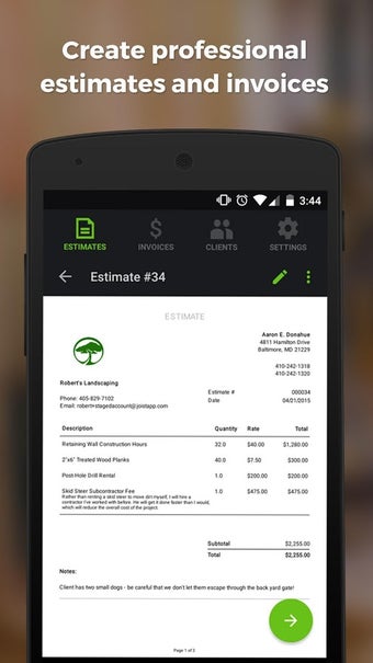 Imagen 2 para Contractor Estimate & Inv…