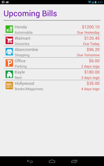 Imagen 2 para Home Budget Manager Lite