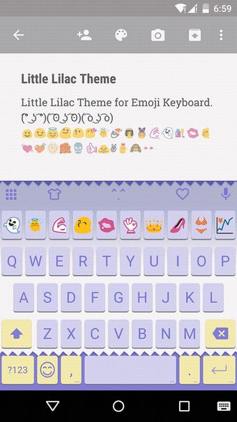 Imagen 1 para Little Lilac EmojiKey boa…