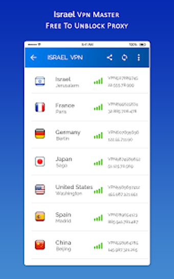 Image 0 for Israel VPN MASTER - Free …