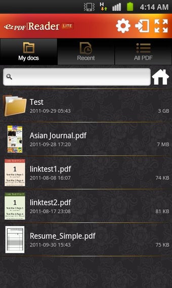 Imagen 1 para ezPDF Reader Lite