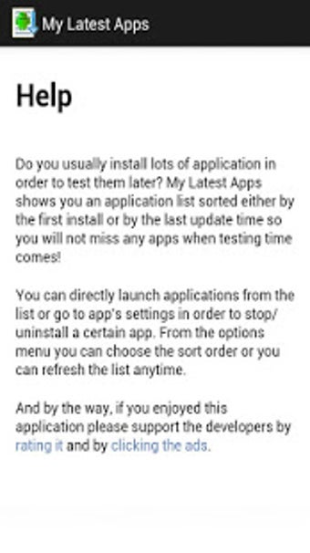Imagen 1 para App Install History